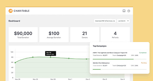 Manage donations more easily