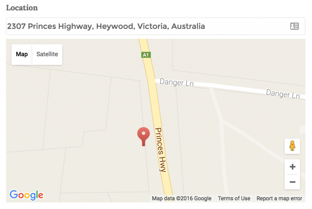 Geolocation Frontend Location Field | Charitable Screenshot of the Geolocation Frontend Location Field
