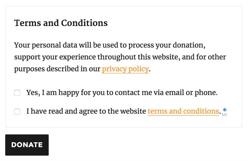 donation-form-terms-conditions | Charitable