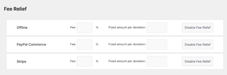 Opciones de alivio de comisiones | Charitable Opciones de exención de comisiones