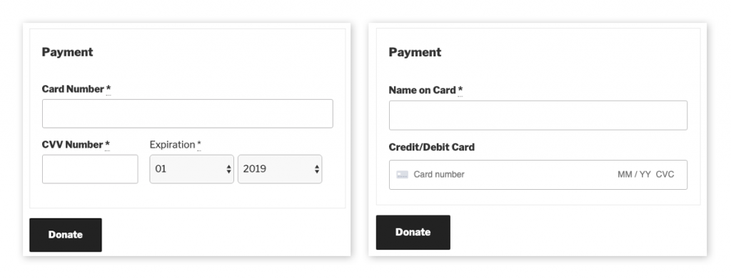 stripe-payment-field-before-after | Charitable