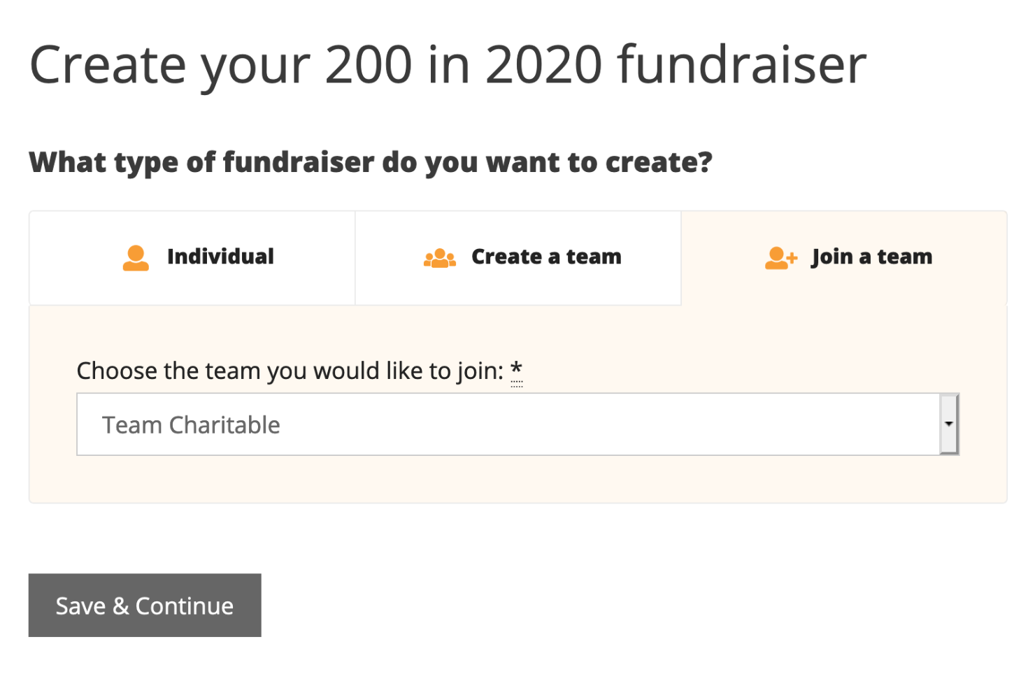 Fundraiser-Setup-Charitable-Ambassadors-1 | Charitable Screenshot of the fundraiser setup page