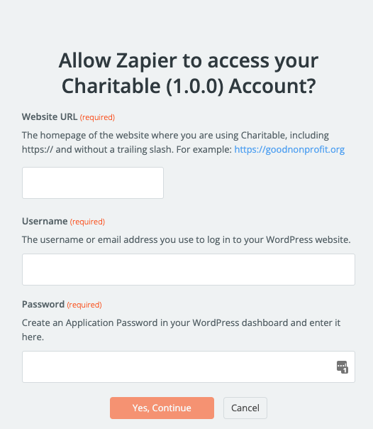 Zapier-account-connection-for-Charitable-1 | Charitable
