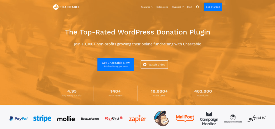 Charitable homepage | Charitable An image of Charitable's homepage