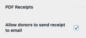 Email-receipt-setting-for-PDF-Receipts | Charitable