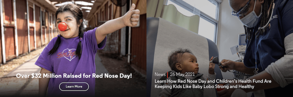 The Red Nose Day website