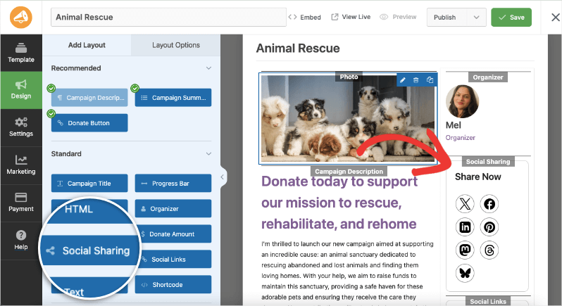 Add social sharing