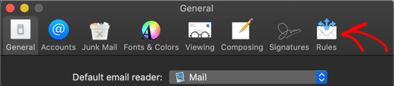 Apple Mail rules - WPForms | Charitable