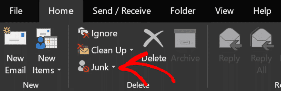 Junk in Outlook Desktop - WPForms | Charitable