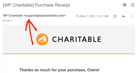 WPForms order email - WPForms | Charitable