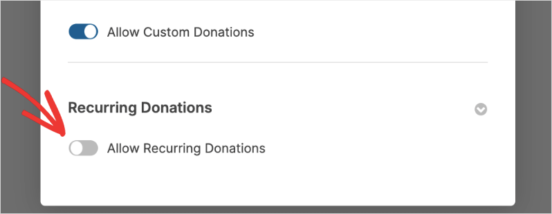 Allow recurring donations in campaigns