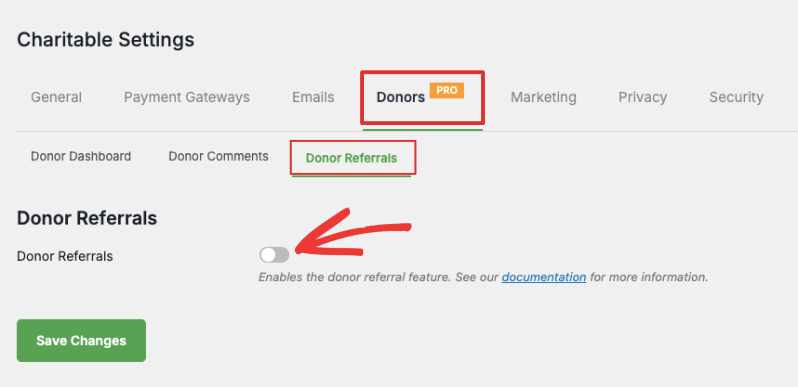 Enable donor referrals