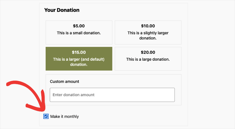 Make it monthly simple recurring donation | Charitable Make it monthly simple recurring donation