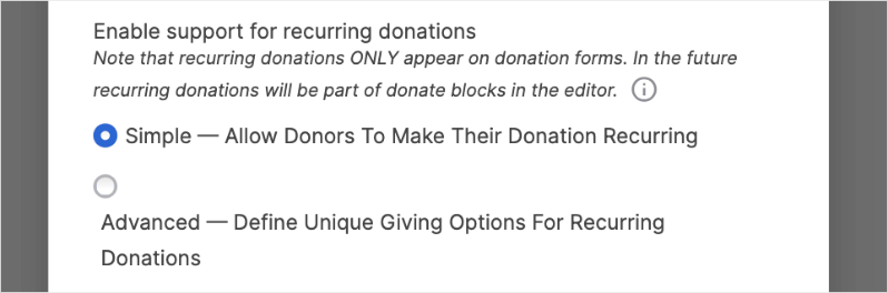 Simple and advanced recurring donation options | Charitable Simple and advanced recurring donation options