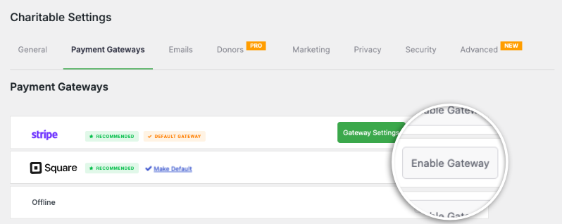 Charitable Square enable gateway | Charitable Charitable Square enable gateway