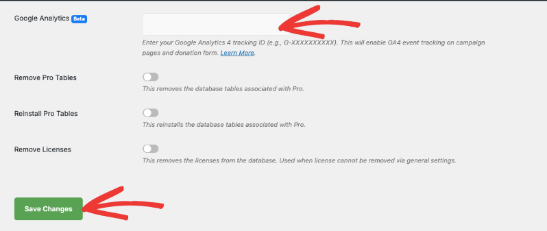 Add Google Analytics ID in Charitable | Charitable Add Google Analytics ID in Charitable