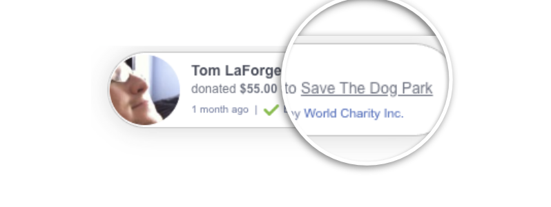 Clickable link in DonorTrust