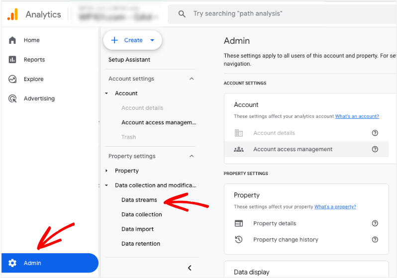 Google Analytics data streams | Charitable Google Analytics data streams