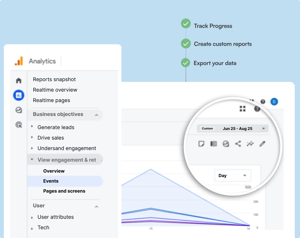 Google Analytics export reports