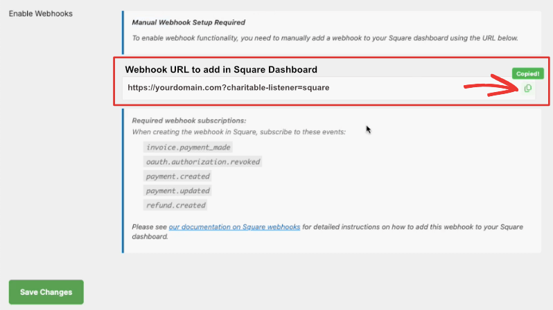 Grab the webhook url in Charitable | Charitable Grab the webhook url in Charitable