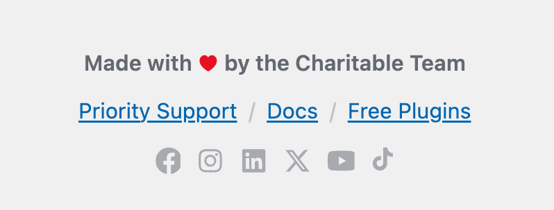Charitable footer | Charitable Chatitable footer