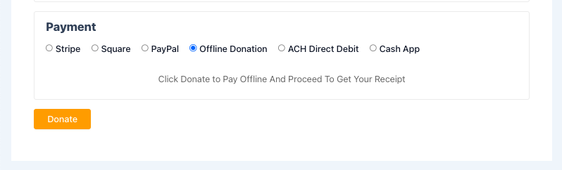 Offline donations instructions | Charitable Offline donations instructions