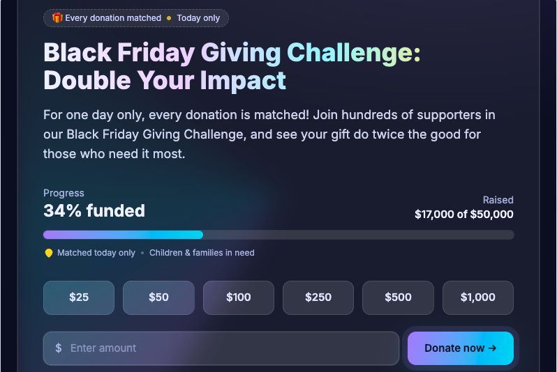 Black Friday fundraisers | Charitable Black Friday Fundraiser