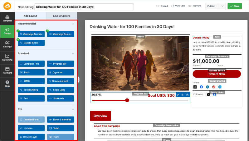 Campaign builder | Charitable Campaign builder