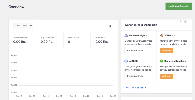New lite dashboard overview