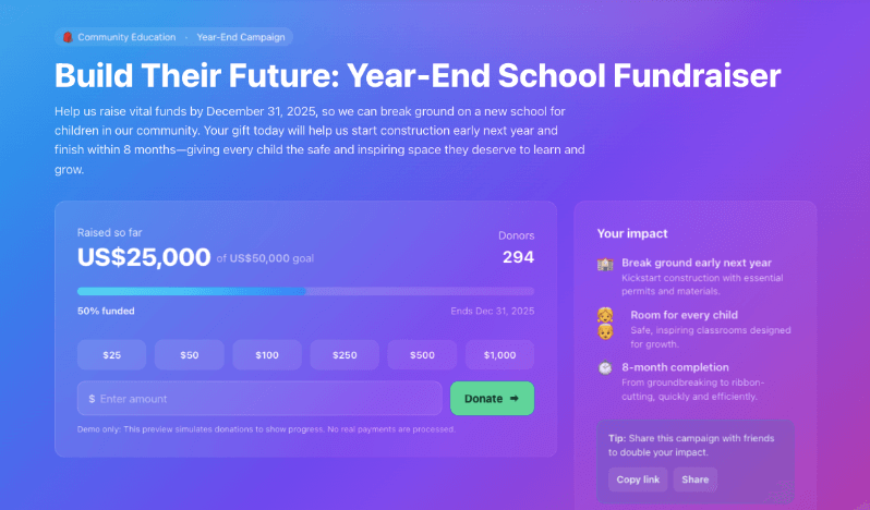 year end campaign | Charitable year end campaign