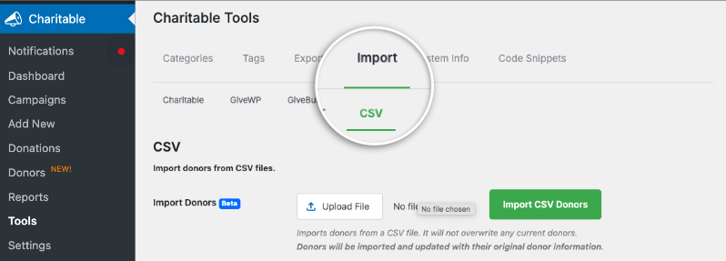 Charitable import csv | Charitable Charitable import csv