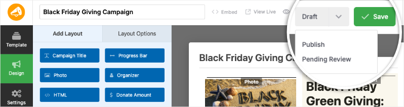 Publish campaign | Charitable Publish campaign