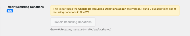 GiveWP import recurring donations | Charitable GiveWP import recurring donations