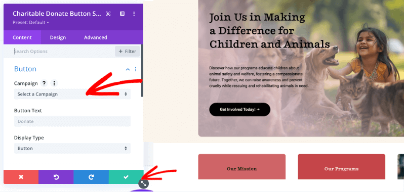 Charitable donate button select campaigns | Charitable Charitable donate button select campaigns