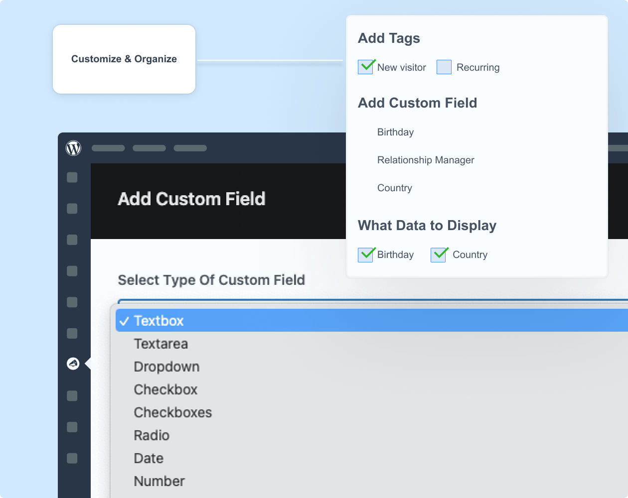 custom fields and tags
