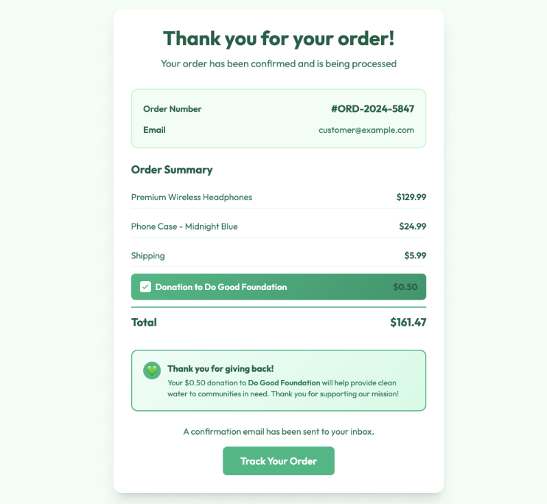 donation on ecommerce checkout | Charitable donation on ecommerce checkout