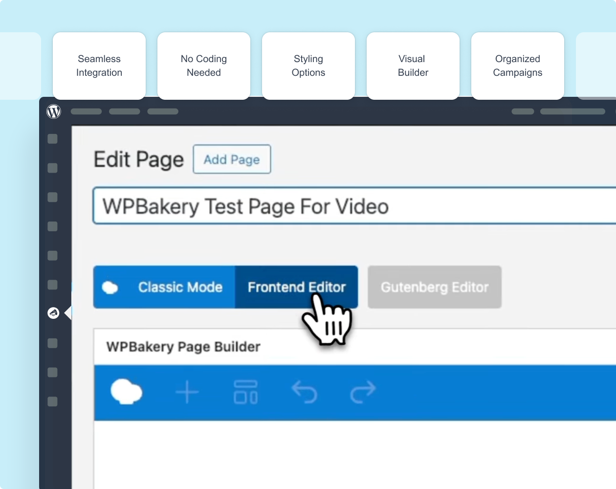WPBakery integration feature