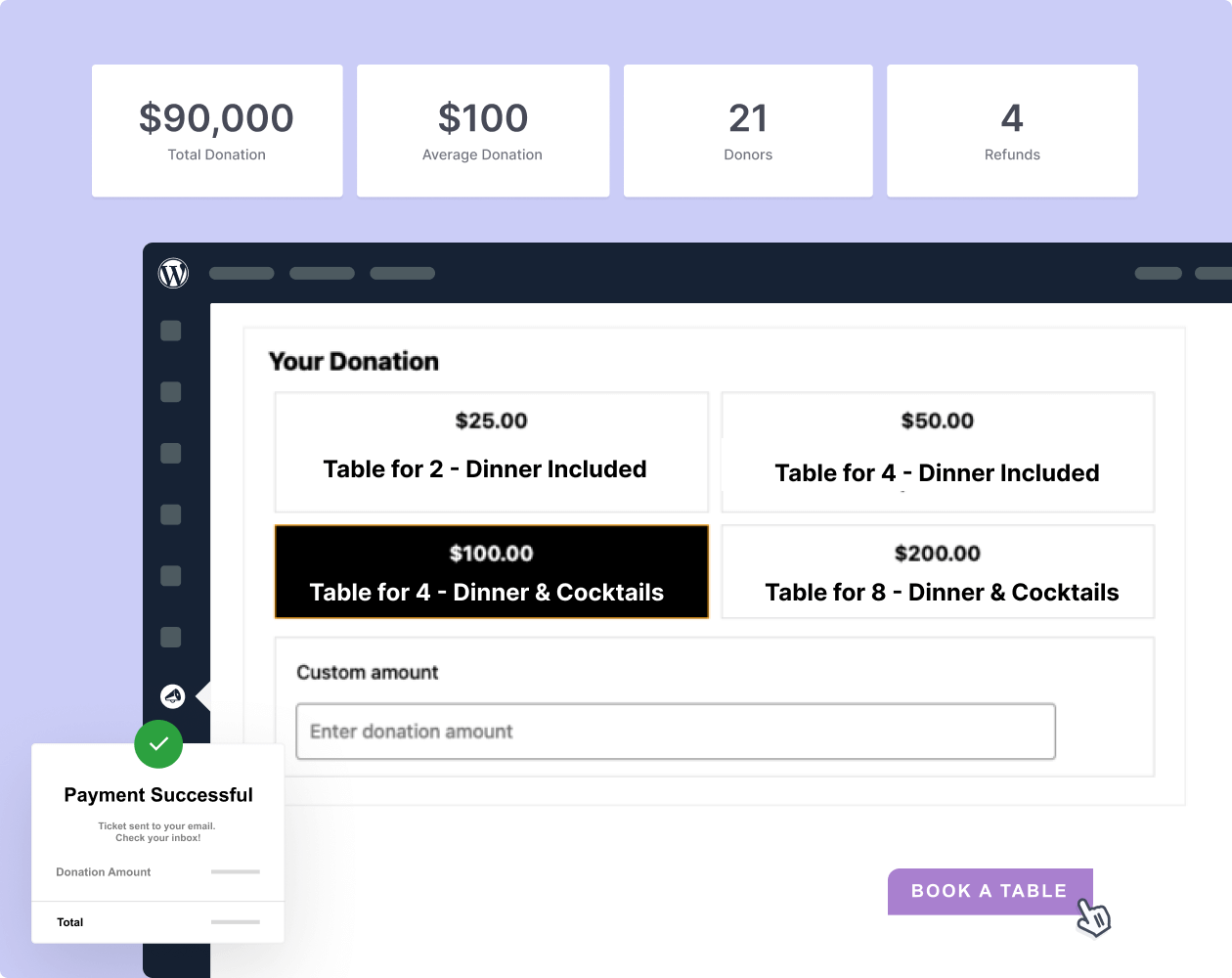 Event ticketing feature