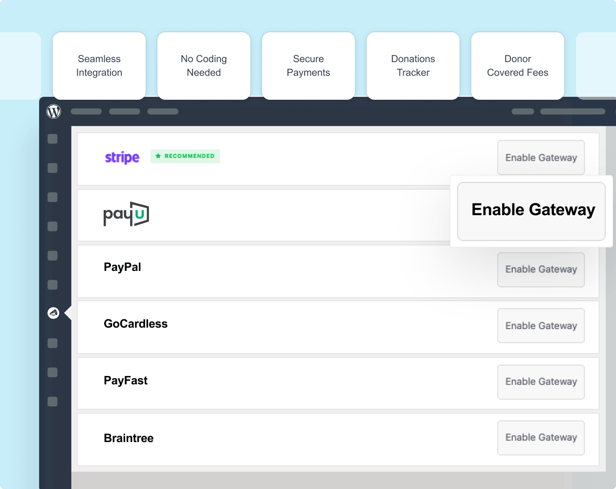 Enable payu payment gateway