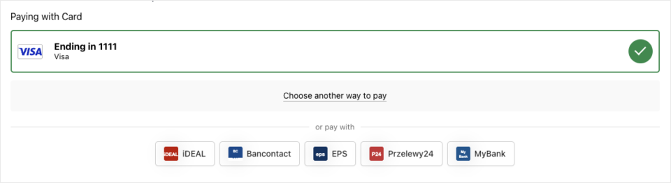 Donation form local button