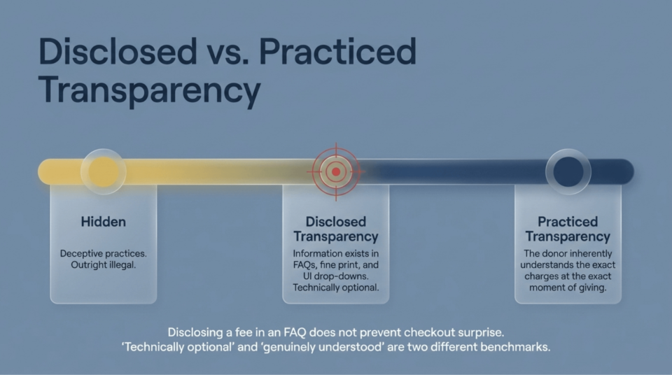 Disclosed vs practiced transperancy | Charitable Disclosed vs practiced transperancy