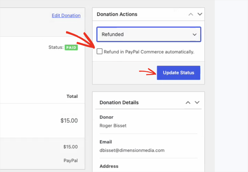 Refund in paypal