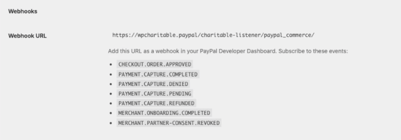 Webhooks in Charitable