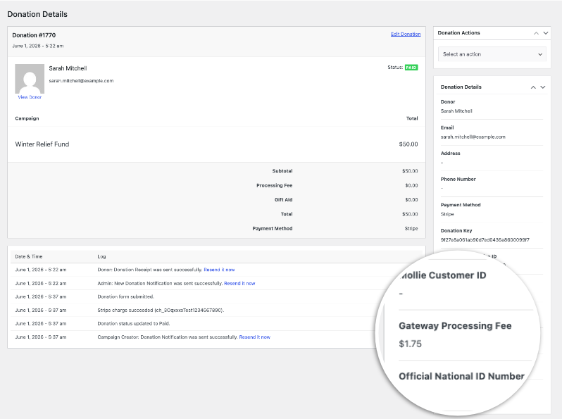 Donation page gateway tracking | Charitable Donation page gateway tracking