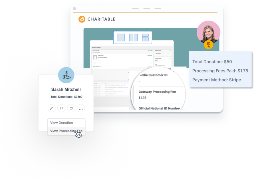 Gateway processing fee feature | Charitable Gateway processing fee feature