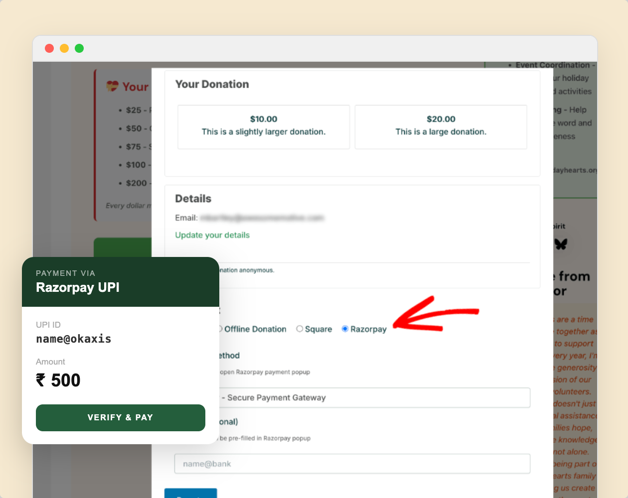 Secure fundraising
