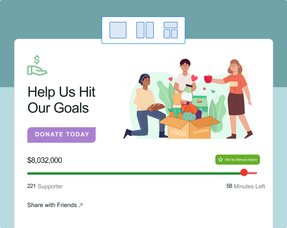 progress bar fundraiser