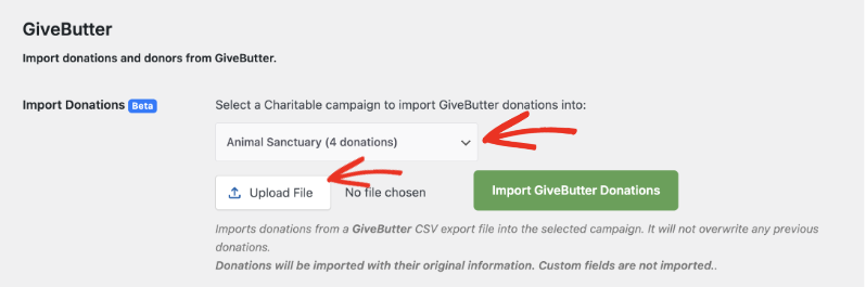 select charitable campaigns in givebutter | Charitable