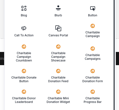 Screen Shot 2026-07-12 at 74235 PM | Charitable Campaign Progress Bar module configured in the Divi 5 Visual Builder