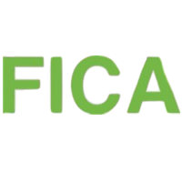 fica | Charitable Green'FICA' wordmark logo on a transparent background, bold and bright.
